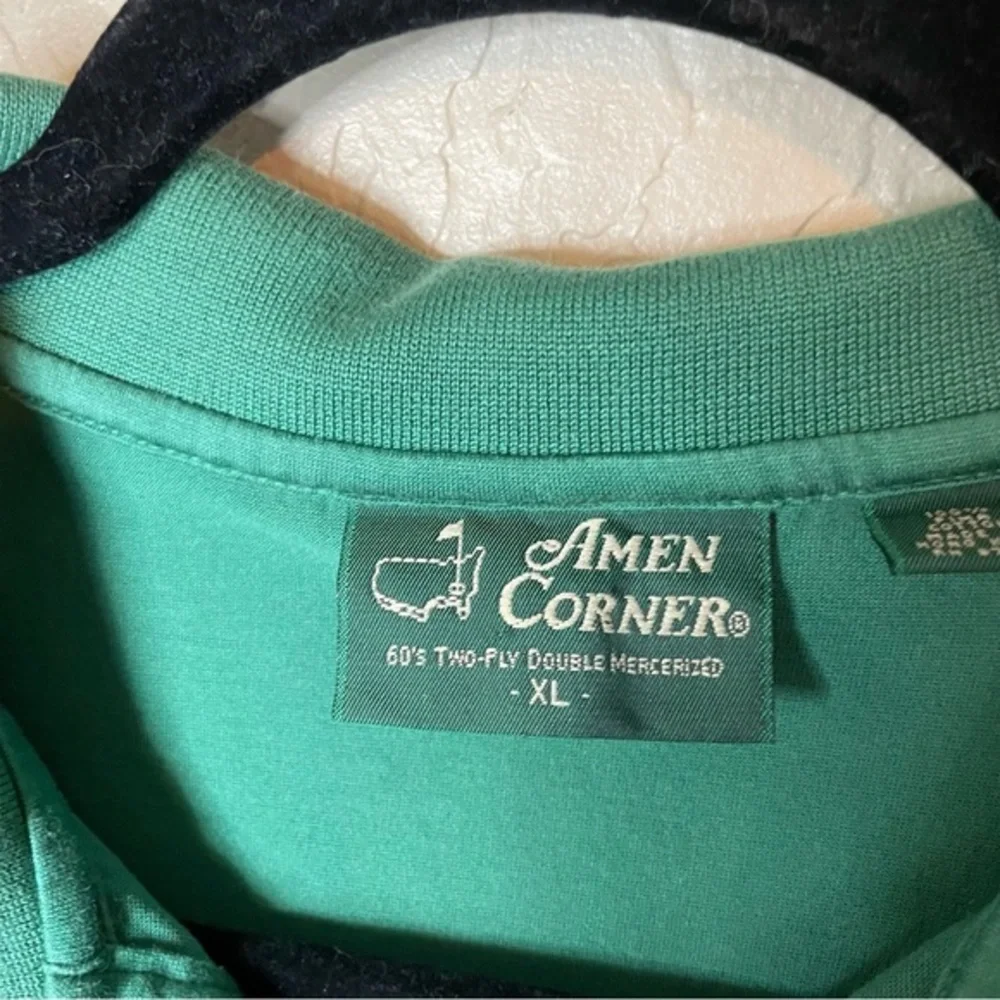 Amen‎ Corner Masters Golf Green Polo Map and Flag Short Sleeve Size XL - Picture 6 of 6